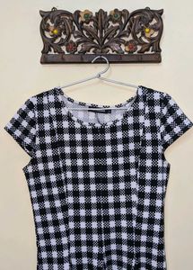 Black &amp; White Checkered Dress