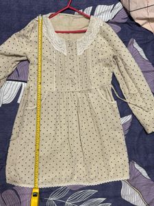 Polka Dot Dress with Lace Collar