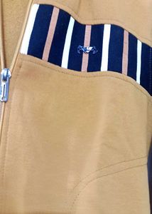 Cozy Mustard Yellow Striped Hoodie