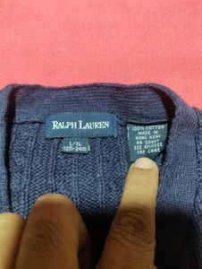 Ralph Lauren Baby Boys Cotton Cardigan – Size 12M–