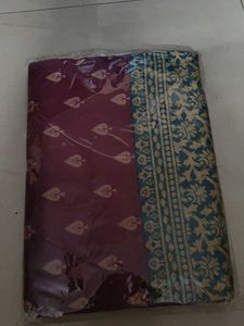 banarasi silk blend saree new with tag