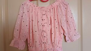 A Peach Printed Dress