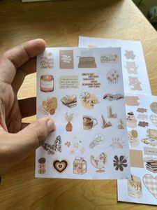 Small 3 Sheet Of Aesthetic Stickers