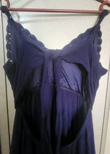 Boutique semi-backless crochet gown for party