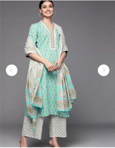 Libas Motifs Printed Sea Green Kurta Set
