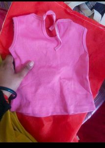 Beautiful Short Frock And Pink Top