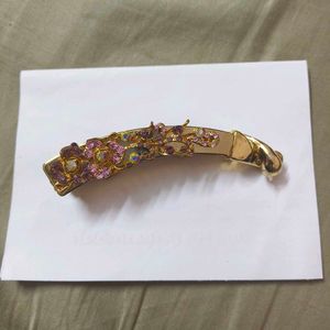 Fancy Banana Clip In Golden color