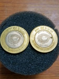 Rs 10/- 60 Yrs Of Coir Board Coin, 2 Numbers