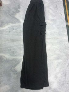 Women Black High Waist Cargo Trouser