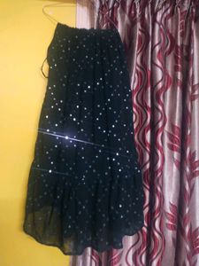 Green Embellished Ethnic Skirt