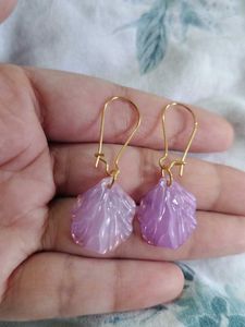 Purple Shell Earrings