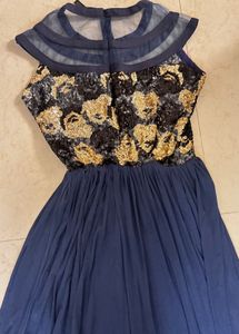 Elegant Navy Blue Maxi Dress