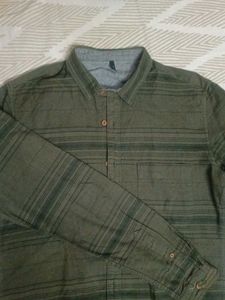 Striped Olive Green Shirt