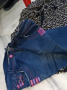 Jeans N Black Top Combo