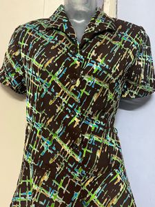 Patterned Short Sleeve Top