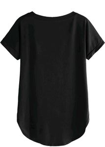 Black High-Low Hem Tee