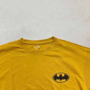 Batman Print Yellow oversized t-shirt