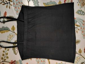 Rhinestone Black Tank Top
