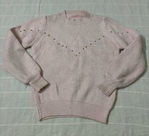 Pink Pearl Embellished Sweater