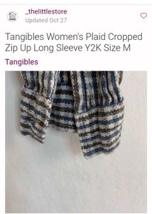 Smart N stunning Tangibles fitted crop zipup top/j