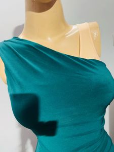 Emerald One Shoulder Maxi Dress