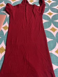 Woolen Maxi Dress With Slit  Size S Brand Ne