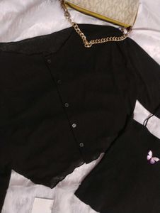 ✨Black Tank Top+Upper Bolero ✨