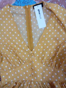 Polka Dot Peplum Top