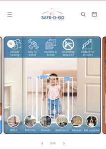 Safe-O-Kid Adjustable Baby Safety Gate