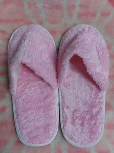 Pink fur footwear for winter