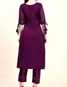 Purple Dress with Sequin Detail