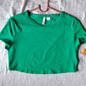 Green Cropped Tee