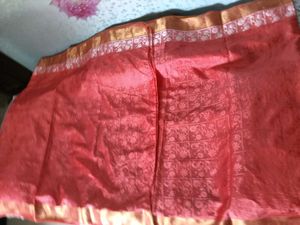 BrandNew Beautiful BanarasiSaree-Coral&amp;Gold-WithBl