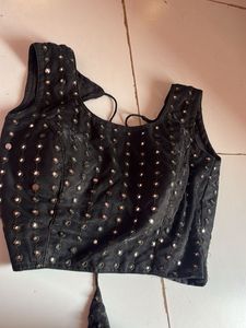 Elegant Black Sequin Blouse