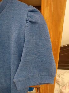 Blue Puff Sleeve Top Only Brand