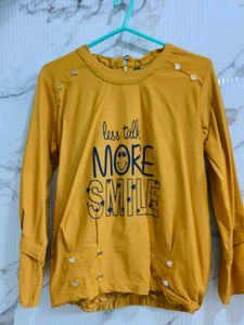 Yellow Graphic Print Top