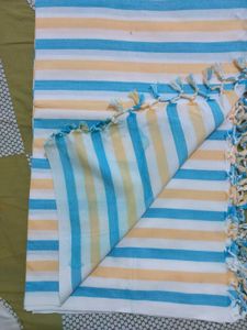 Bhagalpuri Dull Silk Chadar Striped Combo