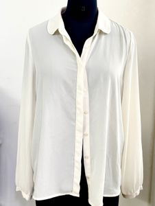 Forever 21 Elegant Full sleeves Casual White Shirt