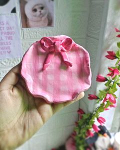 Pink Bow Trinket Dish