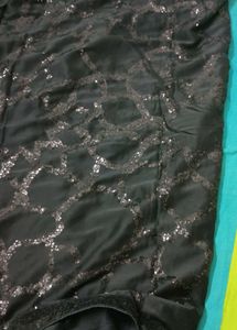 Elegant Black Sequin Saree