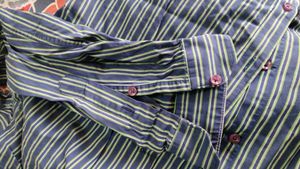 Blue Striped Shirt For Men