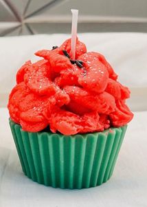 Watermelon Cupcake Candle✨