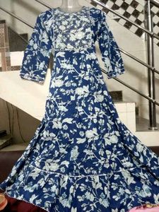 (Fresh Piece)Floral Print Kurta Frocksuit