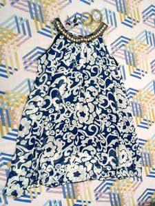 Midnight Bloom Halter Dress