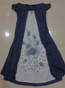 Stylish Blue &amp; White Dress
