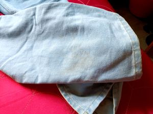 Blue Flared Mid-Rise Jeans