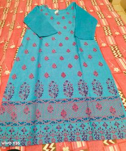Elegant Blue & Pink Kurta