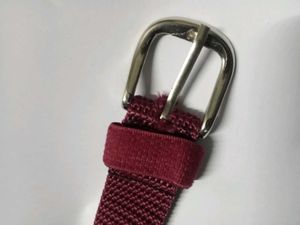 Burgundy Woven Belt