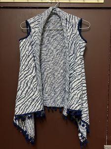 Blue And White Shrug