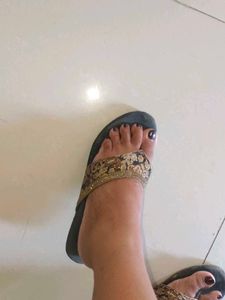 Lazera Embroidered Flip Flops